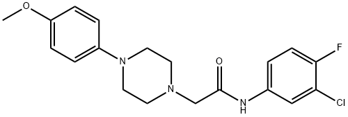 N-(3-chloro-4-fluorophenyl)-2-[4-(4-methoxyphenyl)piperazin-1-yl]acetamide 구조식 이미지