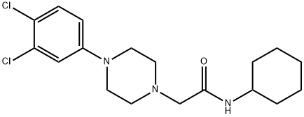 N-cyclohexyl-2-[4-(3,4-dichlorophenyl)piperazin-1-yl]acetamide 구조식 이미지