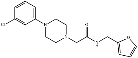2-[4-(3-chlorophenyl)piperazin-1-yl]-N-(furan-2-ylmethyl)acetamide 구조식 이미지