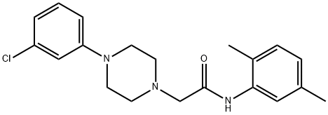 2-[4-(3-chlorophenyl)piperazin-1-yl]-N-(2,5-dimethylphenyl)acetamide 구조식 이미지