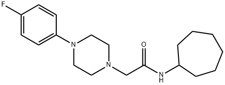 N-cycloheptyl-2-[4-(4-fluorophenyl)piperazin-1-yl]acetamide Structure