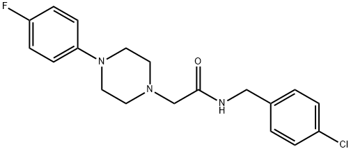 N-[(4-chlorophenyl)methyl]-2-[4-(4-fluorophenyl)piperazin-1-yl]acetamide 구조식 이미지