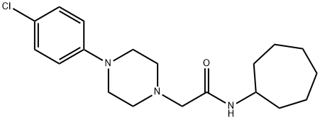 2-[4-(4-chlorophenyl)piperazin-1-yl]-N-cycloheptylacetamide Structure