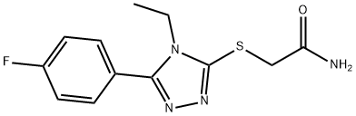 2-[[4-ethyl-5-(4-fluorophenyl)-1,2,4-triazol-3-yl]sulfanyl]acetamide Structure