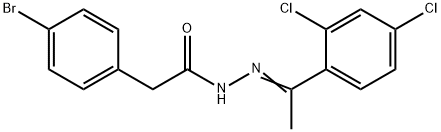 2-(4-bromophenyl)-N-[(E)-1-(2,4-dichlorophenyl)ethylideneamino]acetamide Structure