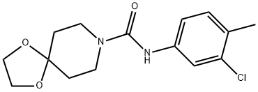 N-(3-chloro-4-methylphenyl)-1,4-dioxa-8-azaspiro[4.5]decane-8-carboxamide 구조식 이미지