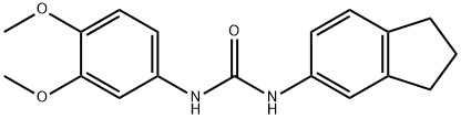 1-(2,3-dihydro-1H-inden-5-yl)-3-(3,4-dimethoxyphenyl)urea 구조식 이미지