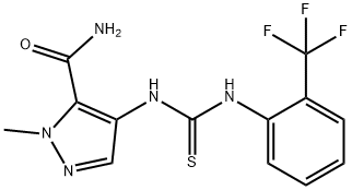 2-methyl-4-[[2-(trifluoromethyl)phenyl]carbamothioylamino]pyrazole-3-carboxamide Structure