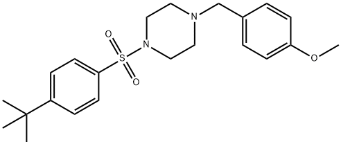 1-(4-tert-butylphenyl)sulfonyl-4-[(4-methoxyphenyl)methyl]piperazine Structure