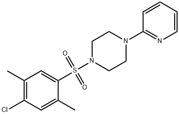 1-(4-chloro-2,5-dimethylphenyl)sulfonyl-4-pyridin-2-ylpiperazine 구조식 이미지