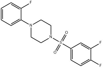 1-(3,4-difluorophenyl)sulfonyl-4-(2-fluorophenyl)piperazine 구조식 이미지