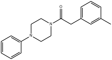 2-(3-methylphenyl)-1-(4-phenylpiperazin-1-yl)ethanone Structure