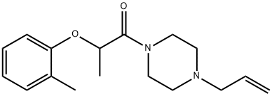 2-(2-methylphenoxy)-1-(4-prop-2-enylpiperazin-1-yl)propan-1-one 구조식 이미지