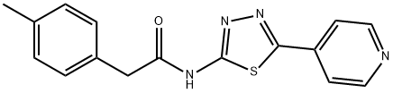 2-(4-methylphenyl)-N-(5-pyridin-4-yl-1,3,4-thiadiazol-2-yl)acetamide Structure