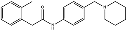 2-(2-methylphenyl)-N-[4-(piperidin-1-ylmethyl)phenyl]acetamide Structure