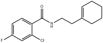 2-chloro-N-[2-(cyclohexen-1-yl)ethyl]-4-fluorobenzamide 구조식 이미지