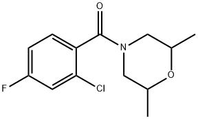 (2-chloro-4-fluorophenyl)-(2,6-dimethylmorpholin-4-yl)methanone 구조식 이미지