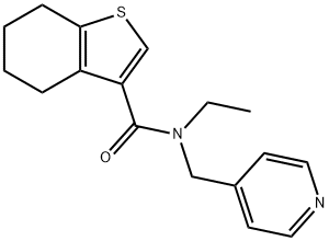 N-ethyl-N-(pyridin-4-ylmethyl)-4,5,6,7-tetrahydro-1-benzothiophene-3-carboxamide Structure