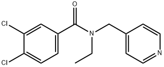 3,4-dichloro-N-ethyl-N-(pyridin-4-ylmethyl)benzamide 구조식 이미지