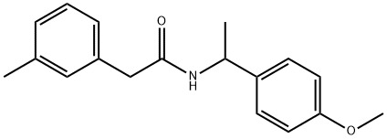 N-[1-(4-methoxyphenyl)ethyl]-2-(3-methylphenyl)acetamide 구조식 이미지