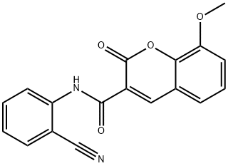 N-(2-cyanophenyl)-8-methoxy-2-oxochromene-3-carboxamide Structure