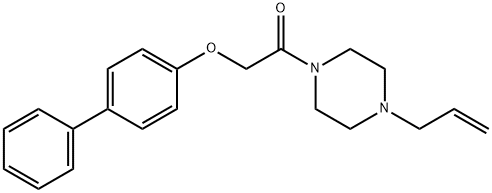 2-(4-phenylphenoxy)-1-(4-prop-2-enylpiperazin-1-yl)ethanone Structure