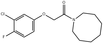 1-(azocan-1-yl)-2-(3-chloro-4-fluorophenoxy)ethanone Structure