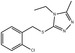 3-[(2-chlorophenyl)methylsulfanyl]-4-ethyl-5-methyl-1,2,4-triazole 구조식 이미지