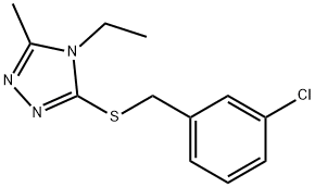 3-[(3-chlorophenyl)methylsulfanyl]-4-ethyl-5-methyl-1,2,4-triazole 구조식 이미지