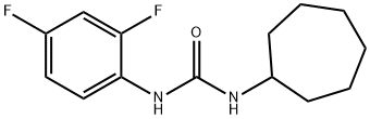 1-cycloheptyl-3-(2,4-difluorophenyl)urea 구조식 이미지