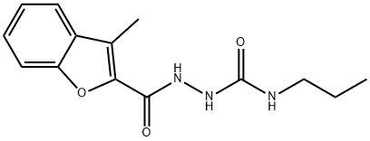 1-[(3-methyl-1-benzofuran-2-carbonyl)amino]-3-propylurea 구조식 이미지