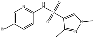 N-(5-bromopyridin-2-yl)-1,3-dimethylpyrazole-4-sulfonamide 구조식 이미지
