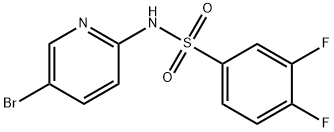 N-(5-bromopyridin-2-yl)-3,4-difluorobenzenesulfonamide Structure