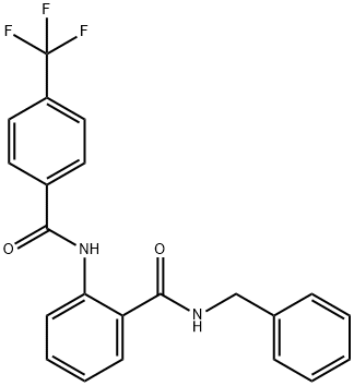 N-benzyl-2-[[4-(trifluoromethyl)benzoyl]amino]benzamide 구조식 이미지