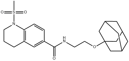 N-[2-(1-adamantyloxy)ethyl]-1-methylsulfonyl-3,4-dihydro-2H-quinoline-6-carboxamide Structure