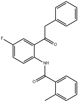 N-[4-fluoro-2-(2-phenylacetyl)phenyl]-2-methylbenzamide Structure