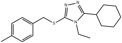 3-cyclohexyl-4-ethyl-5-[(4-methylphenyl)methylsulfanyl]-1,2,4-triazole Structure