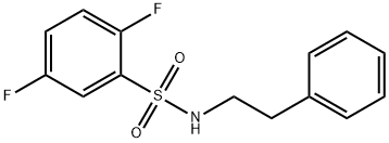 2,5-difluoro-N-(2-phenylethyl)benzenesulfonamide Structure