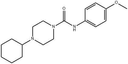 4-cyclohexyl-N-(4-methoxyphenyl)piperazine-1-carboxamide Structure