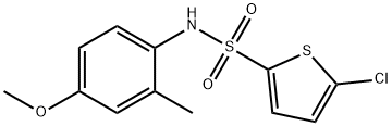 5-chloro-N-(4-methoxy-2-methylphenyl)thiophene-2-sulfonamide 구조식 이미지