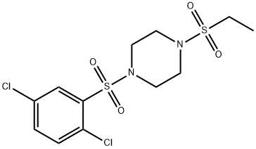 1-(2,5-dichlorophenyl)sulfonyl-4-ethylsulfonylpiperazine 구조식 이미지