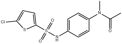 N-[4-[(5-chlorothiophen-2-yl)sulfonylamino]phenyl]-N-methylacetamide 구조식 이미지