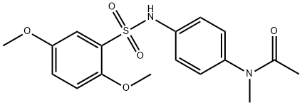 N-[4-[(2,5-dimethoxyphenyl)sulfonylamino]phenyl]-N-methylacetamide 구조식 이미지