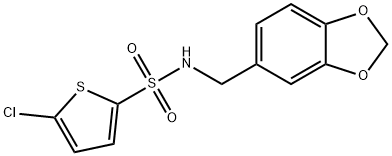 N-(1,3-benzodioxol-5-ylmethyl)-5-chlorothiophene-2-sulfonamide Structure