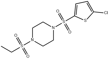 1-(5-chlorothiophen-2-yl)sulfonyl-4-ethylsulfonylpiperazine 구조식 이미지