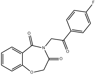 4-[2-(4-fluorophenyl)-2-oxoethyl]-1,4-benzoxazepine-3,5-dione Structure