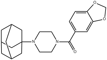 [4-(1-adamantyl)piperazin-1-yl]-(1,3-benzodioxol-5-yl)methanone Structure