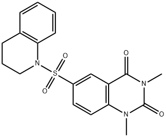 6-(3,4-dihydro-2H-quinolin-1-ylsulfonyl)-1,3-dimethylquinazoline-2,4-dione 구조식 이미지