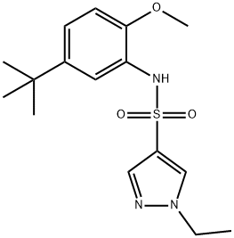 N-(5-tert-butyl-2-methoxyphenyl)-1-ethylpyrazole-4-sulfonamide Structure