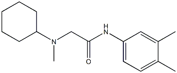 2-[cyclohexyl(methyl)amino]-N-(3,4-dimethylphenyl)acetamide Structure